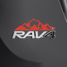 Mountains Bigfoot Sasquatch Decal Sticker Over Rear Toyota Rav4 Badge
 2