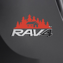 Mountains House Decal Sticker Over Rear Toyota Rav4 Badge
 2