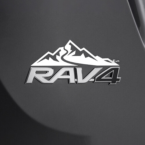 Mountains Decal Sticker Over Rear Toyota Rav4 Badge
 1