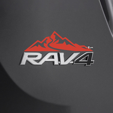 Mountains Decal Sticker Over Rear Toyota Rav4 Badge
 2