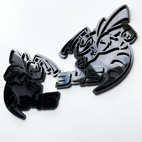 Hornet Bee 345 3D Badge - Custom Fender Badges Emblem for Cars & Trucks
