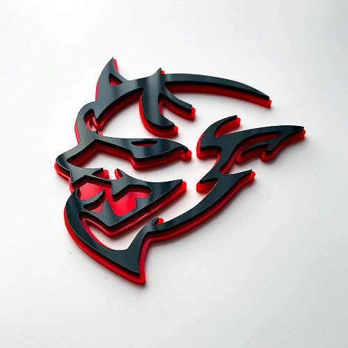 Dodge Demon 3D Badge Guardabarros Insignias Emblema de Circuito