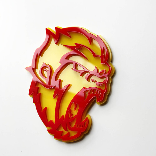 Angry Yeti Sasquatch Bigfoot 3D Fender Badges Emblem Yellow vs Red
