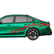 Side M5 Checkered Racing Decal Kit for BMW 5 Series G60 M5 G90 - SupDec Graphix Vinyl Stickers
 2