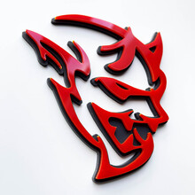 Custom 3D Badge Demon Dodge Charger Challenger logo Fender Badges Emblem Red vs Black
 2