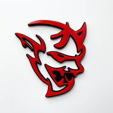 Custom 3D Badge Demon Dodge Charger Challenger logo Fender Badges Emblem Red vs Black
 5