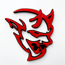Custom 3D Badge Demon Dodge Charger Challenger logo Fender Badges Emblem Red vs Black
 8