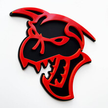 Hellcat Demon 3D Badge Black vs Yellow Fender Badges Emblem
 3