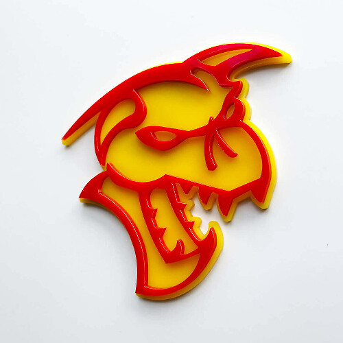 Demon 3D Badge Guardabarros Insignias Emblema 3
