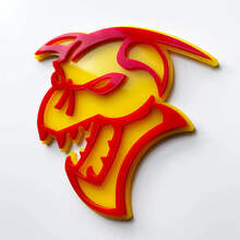 Demon 3D Badge Guardabarros Insignias Emblema 3 2