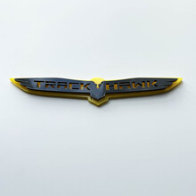 Trackhawk 3D Badge - Custom Fender Emblem for Jeep Trackhawk Yellow vs Grey
 3