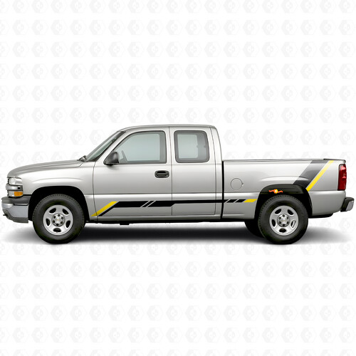 Rising Accent Door & Bedside Vinyl Stripes for Chevrolet Silverado 1500 GMT800 1999-2007_1