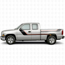 Sweeping Upper Accent Door & Bedside Vinyl Stripes for Chevrolet Silverado 1500 GMT800 1999-2007_2