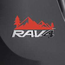 Mountains Trees Decal Sticker Over Rear Toyota Rav4 Badge 2
 2