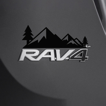 Mountains Trees Decal Sticker Over Rear Toyota Rav4 Badge 2
 3