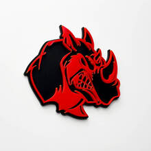 3D Rhino Angry Logo Badge - Custom Fender Emblem for Cars Trucks and SUVs
 2