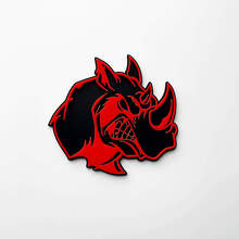 3D Rhino Angry Logo Badge - Custom Fender Emblem for Cars Trucks and SUVs
 4