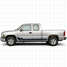 Angular Outline Door & Rocker Panel Vinyl Stripes for Chevrolet Silverado 1500 GMT800 1999-2007_3