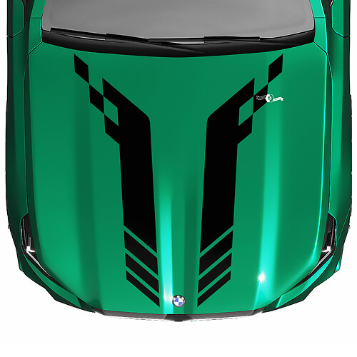 M logo Racing Checkered Windshield Decal for BMW 5 Series G60 M5 G90
