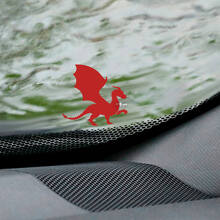 Dragon Windshield Easter Egg Corner Decal - Custom Vinyl Graphic
 2