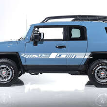 FJ Logo Geometric Stripes Side Door Vinyl Decal Sticker for Toyota FJ Cruiser_2