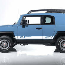 FJ Logo Side Door Stripes Vinyl Decals Stickers Graphics Kit 2 For Toyota FJ Cruiser 2