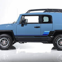 Vintage Retro Stripes Side Decals Stickers Graphics - fit to Toyota FJ Cruiser 2
 2