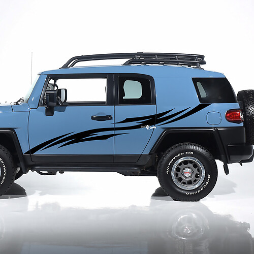 Toyota FJ Cruiser Tribal Side Door Stripes Decals Stickers Graphics - Custom Vinyl Kit
