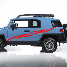 Toyota FJ Cruiser Tribal Side Door Stripes Decals Stickers Graphics - Custom Vinyl Kit
 2
