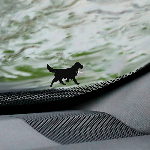 Dog laboratory retriever Windshield Easter Egg Corner Decal - Custom Vinyl Graphic
