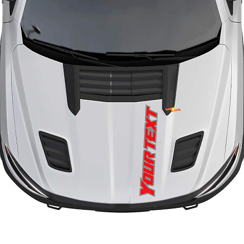 Custom Outline Lettering Hood Vinyl Decal for Dodge Ram 1500