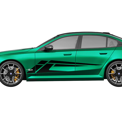 Side Modern Stripes Racing Decal Kit for BMW 5 Series G60 M5 G90 - SupDec Graphix Vinyl Stickers
