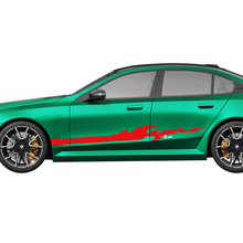 Side Stripes Flame Racing Decal Kit for BMW 5 Series G60 M5 G90 - SupDec Graphix Vinyl Stickers
 2