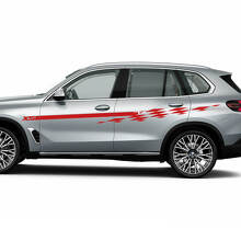 Accent Racing Checkered Stripes Decal Kit for BMW X5 G05
 2