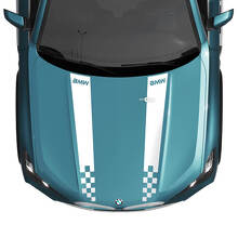 BMW X5 G05 Hood Checkered Stripe Decal - Vinyl M Performance 2
 2