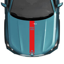 BMW X5 G05 Hood Checkered Stripe Decal - Vinyl M Performance 3
 3