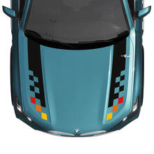 BMW X5 G05 Hood Checkered Stripe Decal - Vinyl M Performance 4
 2