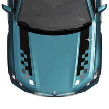  M Performance Hood Checkered Stripes Vinyl Decal For BMW X5 G05_3