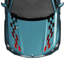 BMW X5 G05 Hood Checkered Gradient Stripe Decal - Vinyl M Performance
 2