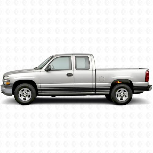 Slim Accent Door & Bedside Vinyl Stripes for Chevrolet Silverado 1500 GMT800 1999-2007