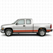 Slim Accent Door & Bedside Vinyl Stripes for Chevrolet Silverado 1500 GMT800 1999-2007_3