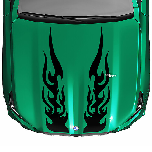 L Stripes Racing Checkered Hood Decal for BMW 5 Series G60 M5 G90
