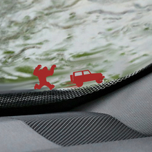 Yeti Bigfoot Jeep Wrangler Windshield Easter Egg Corner Decal - Custom Vinyl Graphic 3
 2