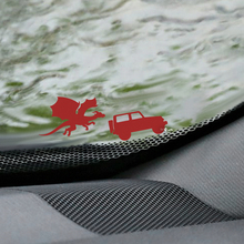 Dragon Jeep Wrangler Windshield Easter Egg Corner Decal - Custom Vinyl Graphic
 2