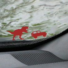 T-Rex Jeep Wrangler Windshield Easter Egg Corner Decal - Custom Vinyl Graphic
 2