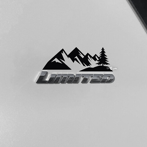 Mountains Limited Badge Area Vinyl Decal for Toyota 4Runner 