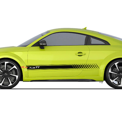 Audi TT Racing Strobe Side Door Stripes Decal Logo Stickers 2
