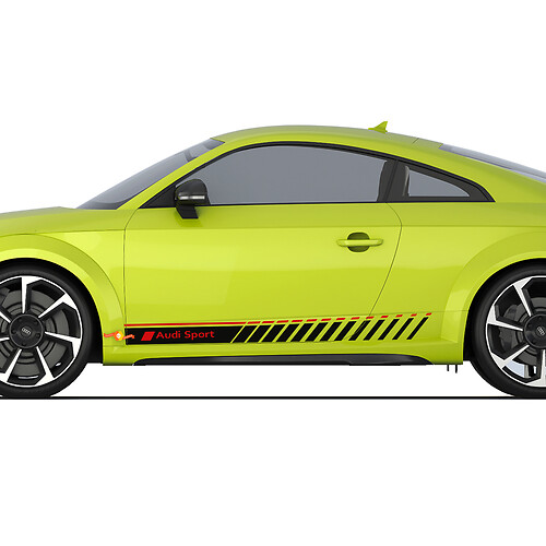 Audi TT RS Racing Strobe Side Door Stripes Decal Logo Stickers
