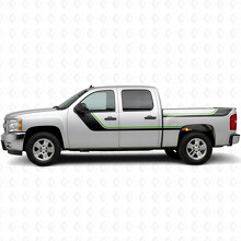 Sweeping Upper Accent Door & Bedside Vinyl Stripes for Chevrolet Silverado 1500 GMT900 2007-2013_4