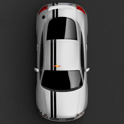 Audi TT Double Stripes Racing Hood Roof Trunk Decal Logo Stickers
